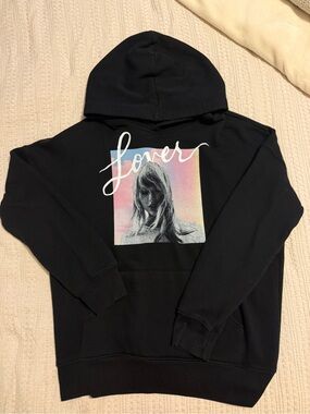 Taylor Swift Black "Lover" Album Graphic Hoodie